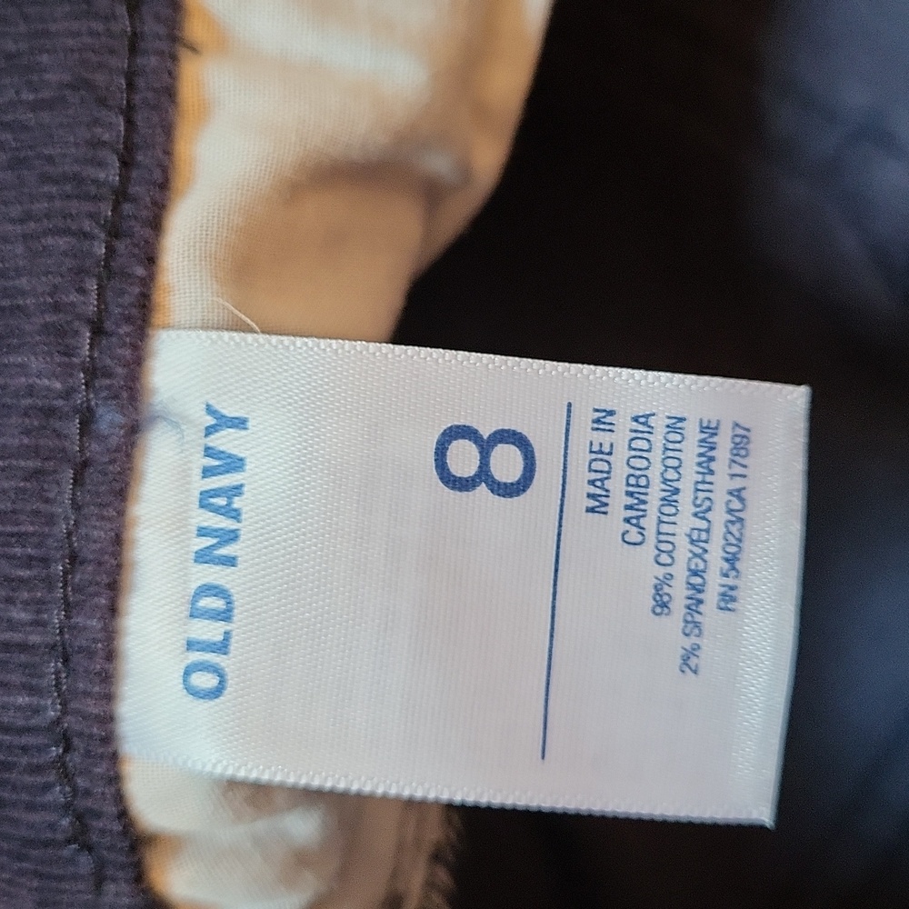 Corduroy Low-Rise Slim Leg Pants From Old Navy Size 8, New! - Picture 3 of 13